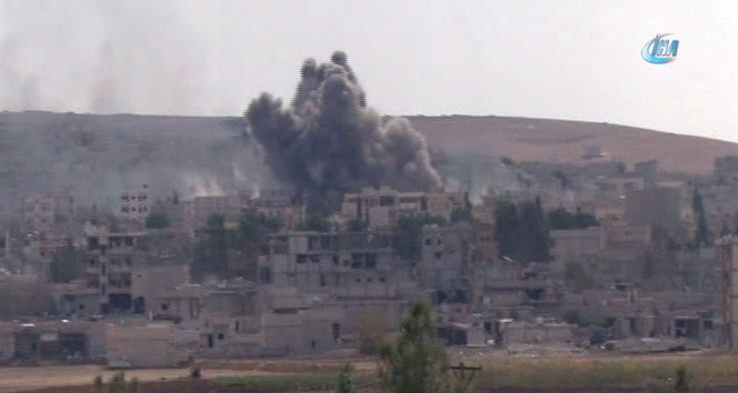 Kobani’de hava saldırısı sürüyor