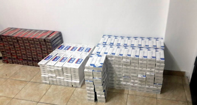 Gürün’de 7 bin paket kaçak sigara ele geçirildi