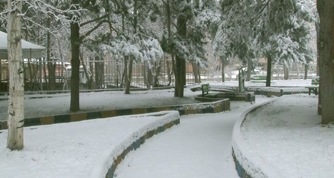 Erzurum’da kar yağışı