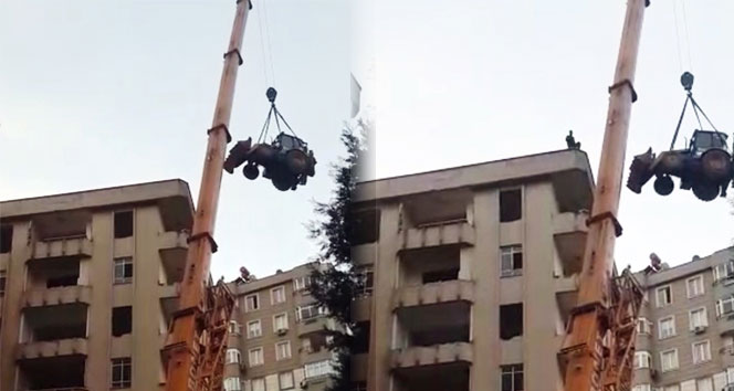 Kepçenin apartman tepesinde imtihanı