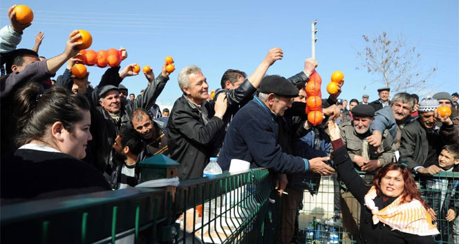 Başkan Çerçioğlu’na portakallı teşekkür