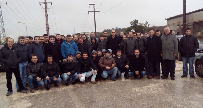 Çamiş Madencilik işçilerinden eylem