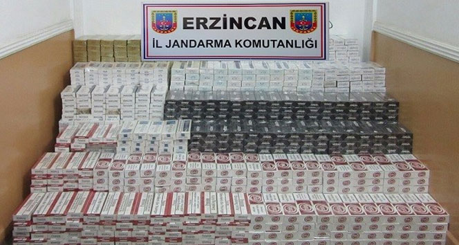Erzincan’da 26 bin 162 paket kaçak sigara ele geçirildi