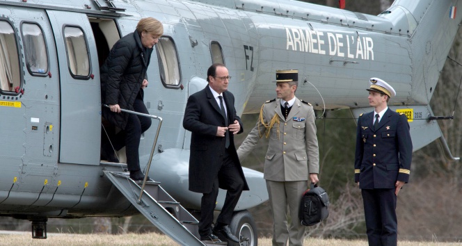 Fransız, Alman ve İspanyol liderler kaza bölgesinde