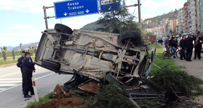 Giresun’da trafik kazası: 1 yaralı