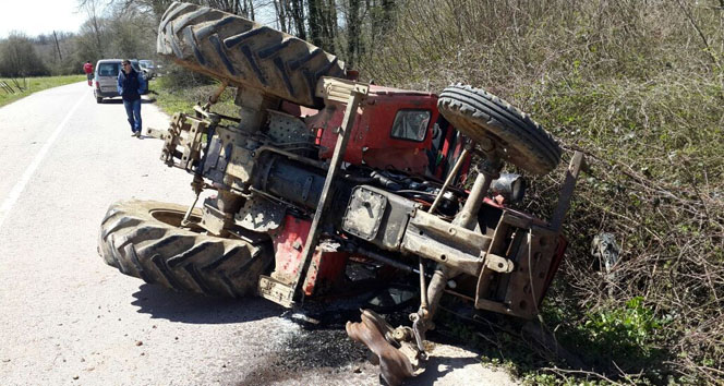 Traktör beton mikseri ile çarpıştı: 1 yaralı