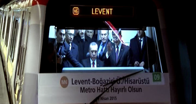 Erdoğan vatman koltuğuna geçerek ilk sürüşü başlattı