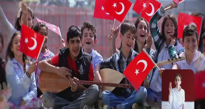 Çocuklardan 23 Nisan'a özel klip